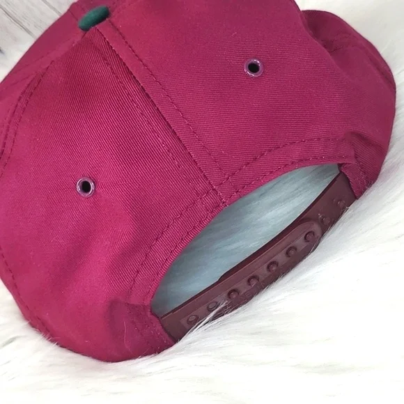 Vintage 90s Budweiser Bud Light Maroon Trucker Snapback Hat Cap Adjustable Strap - Picture 7 of 17